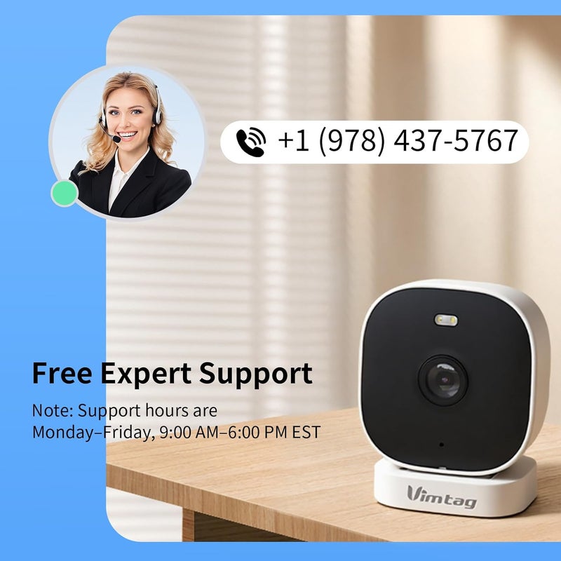 Vimtag 2.5K Cameras for Home Security, 2.4G& 5G Color Night Vision Security Camera Indoor Outdoor for Baby Pet Dog Cat with Phone APP, Motion Detection 2-Way Audio, Work with Alexa,Cloud, 2 Pack - Image 3